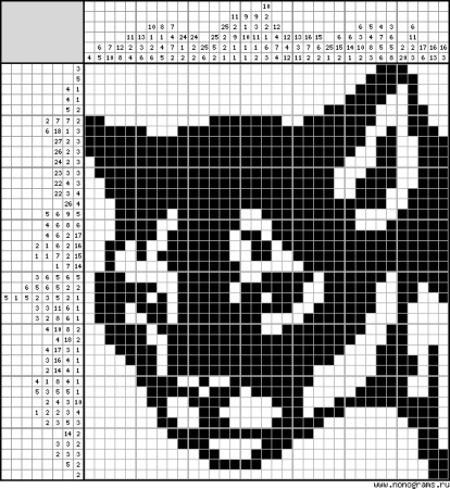 Японский кроссворд кошка узоры