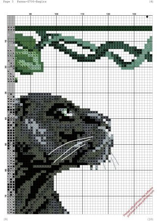 Вышивка крестом пантера Багира