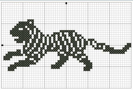 Схема плетения из бисера крестиком животные
