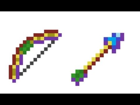 Раскраска майнкрафт лук