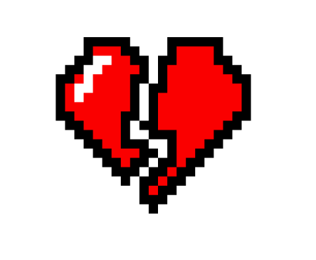 Пиксельное разбитое сердце
