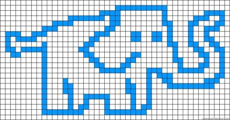 Рисунки по клеточкам спортивные