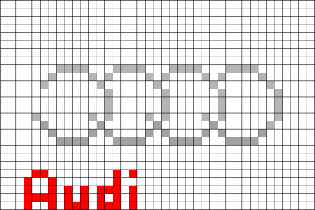 Рисунки по клеточкам марки