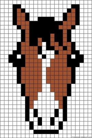 Лошадь по клеточкам