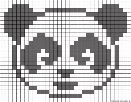 Рисунок панды для вязания спицами