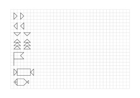 Узоры в клетку для дошкольников