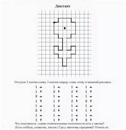 Графический диктант по клеточкам для дошкольников 6
