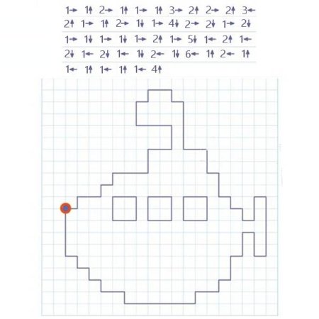 Графический диктант 7-8 лет по клеточкам