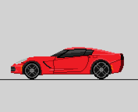 Pixel car Racer Делориан