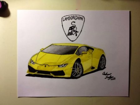 Как рисовать Lamborghini Huracan
