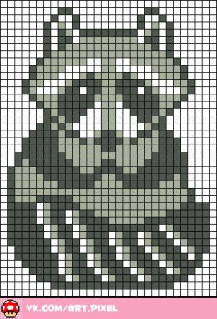 Рисунки по клеткам волк