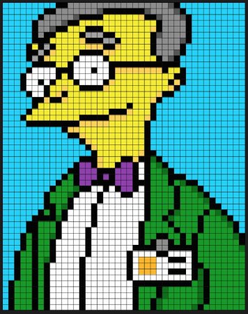 Рисунки по клеточкам симпсоны