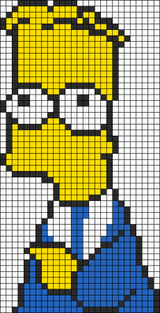 Барт симпсон схема вышивки