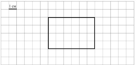 Прямоугольник на листе в клетку