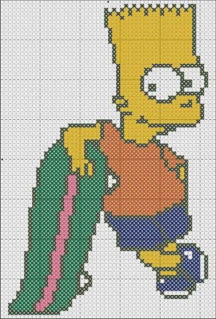 Пиксельарт барт симпсон