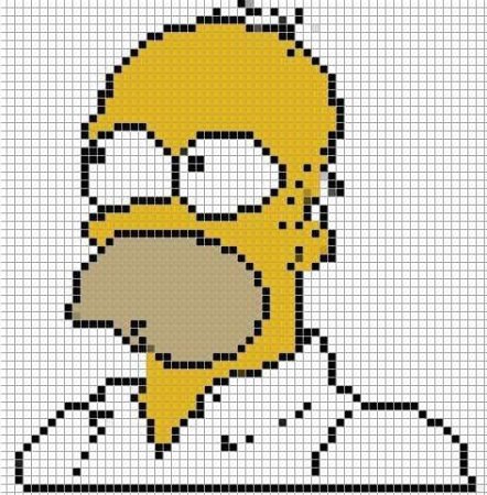 Симпсоны по клеточкам