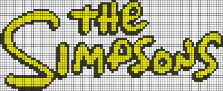 Вышивка крестиком барт симпсон