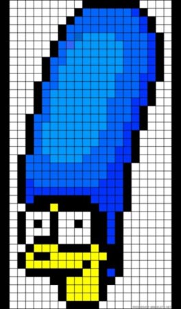 Вышивка крестиком барт симпсон