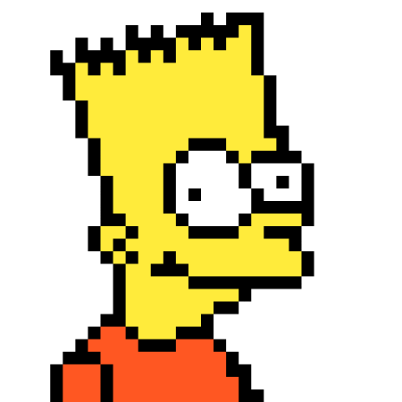 Вышивка крестиком барт симпсон