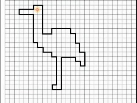 Графический диктант страус