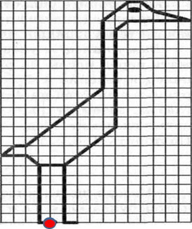 Графический диктант журавль для 1 класса Холодова