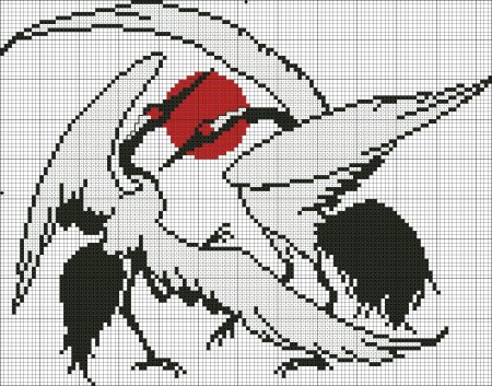 Монохромная вышивка крестом