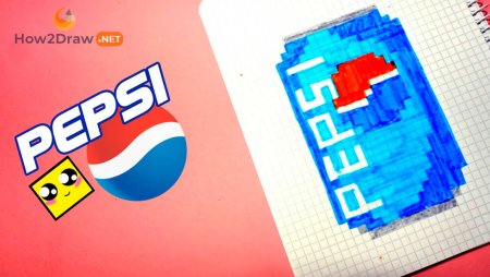 Рисунки по клеткам пепси