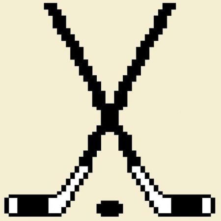 Вышивка крестиком клюшку