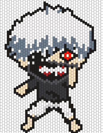 Рисование по клеточкам аниме