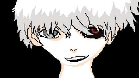 Канеки Кен в пикселях