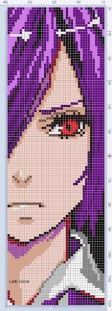 Токийский гуль вышивка крестом схемы