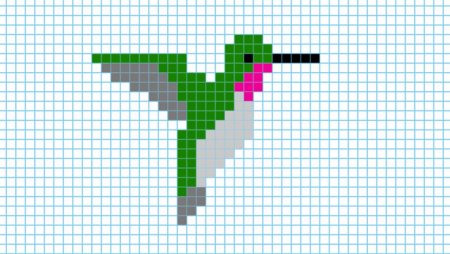 Рисование по клеточкам птицы