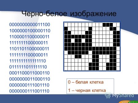 Код черно-белого изобп