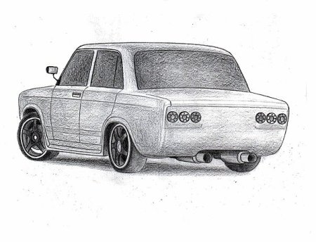 ВАЗ 2107 карандашом