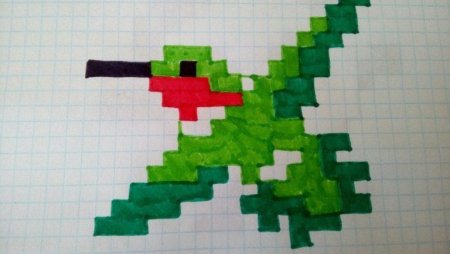 Рисование по клеточкам Колибри