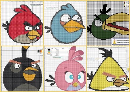 Энгри бердз вышивка