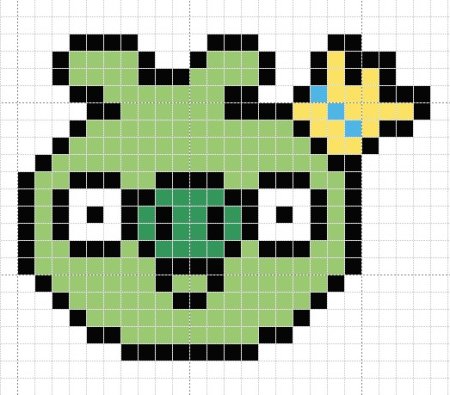 Рисунки по клеточкам Энгри бердз