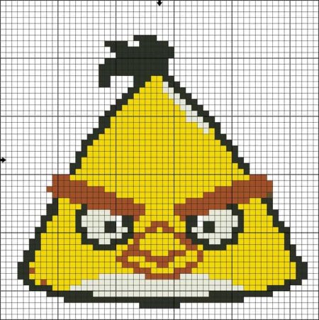 Рисование по клеточкам Энгри бердз