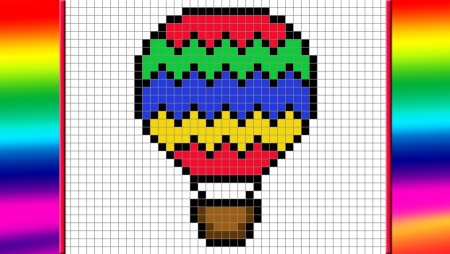 Рисунки по клеточкам в тетради цветные