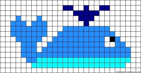 Синие рисунки по клеточкам маленькие