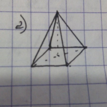 Объемный треугольник по клеткам