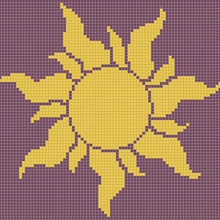 Вышивка крестом солнце