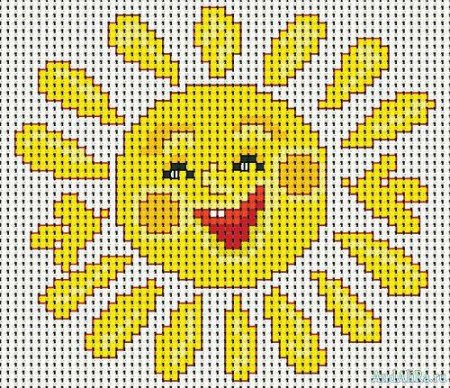 Вышивка солнце