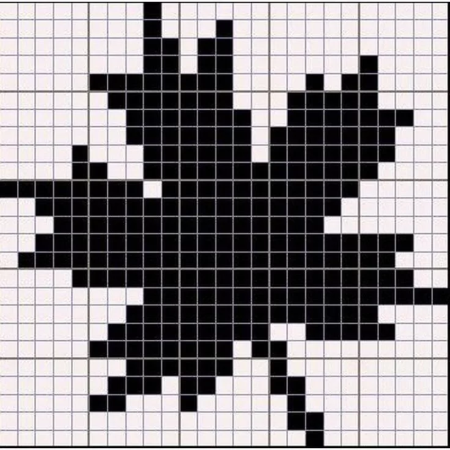 Жаккардовый узор кленового листа