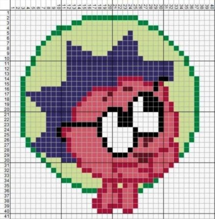 Ёжик из смешариков вышивка