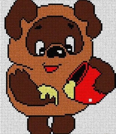 Схема вышивки Винни пух