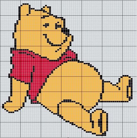 Вышивка крестом схемы Винни пух