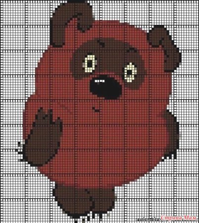 Вышивка крестом схемы Винни пух
