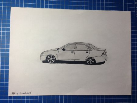 ВАЗ 2107 по клеточкам