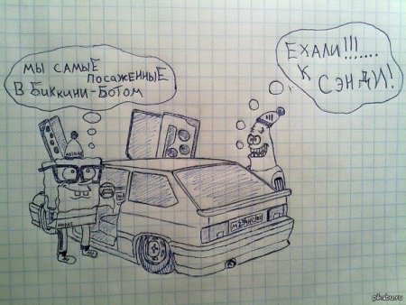 ВАЗ 2114 сзади по клеткам